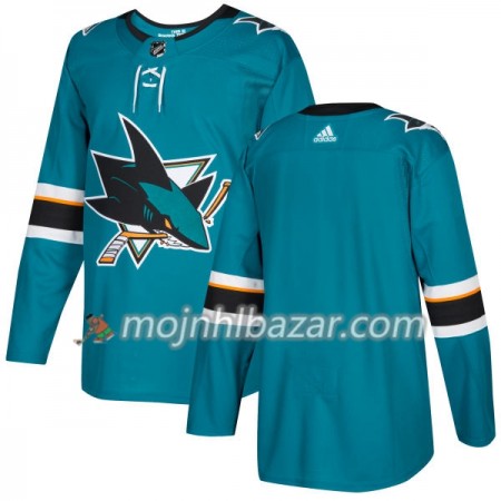 Dresovi San Jose Sharks Blank Adidas 2017-2018 Teal Authentic - Muške